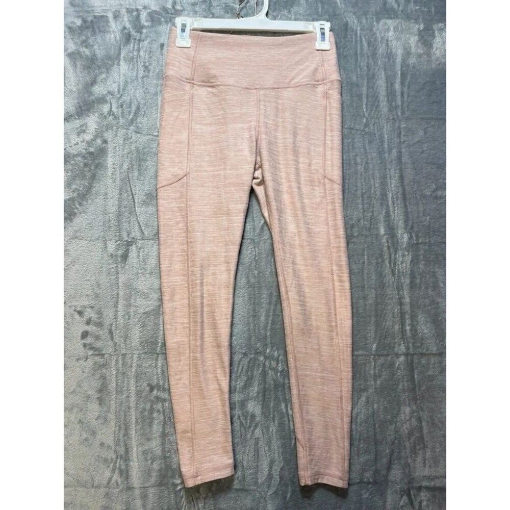 Victoria's Secret High Rise Pocket Leggings Pink Heathered Stretch Yoga Pants 6